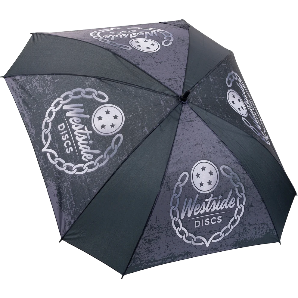 Westside Discs Regenschirm 60" Arc Umbrella Brushed Aluminium