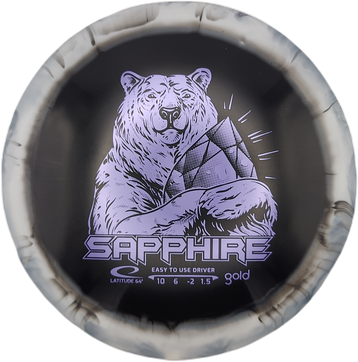 Latitude 64° Sapphire Gold Orbit Inverted Stamp