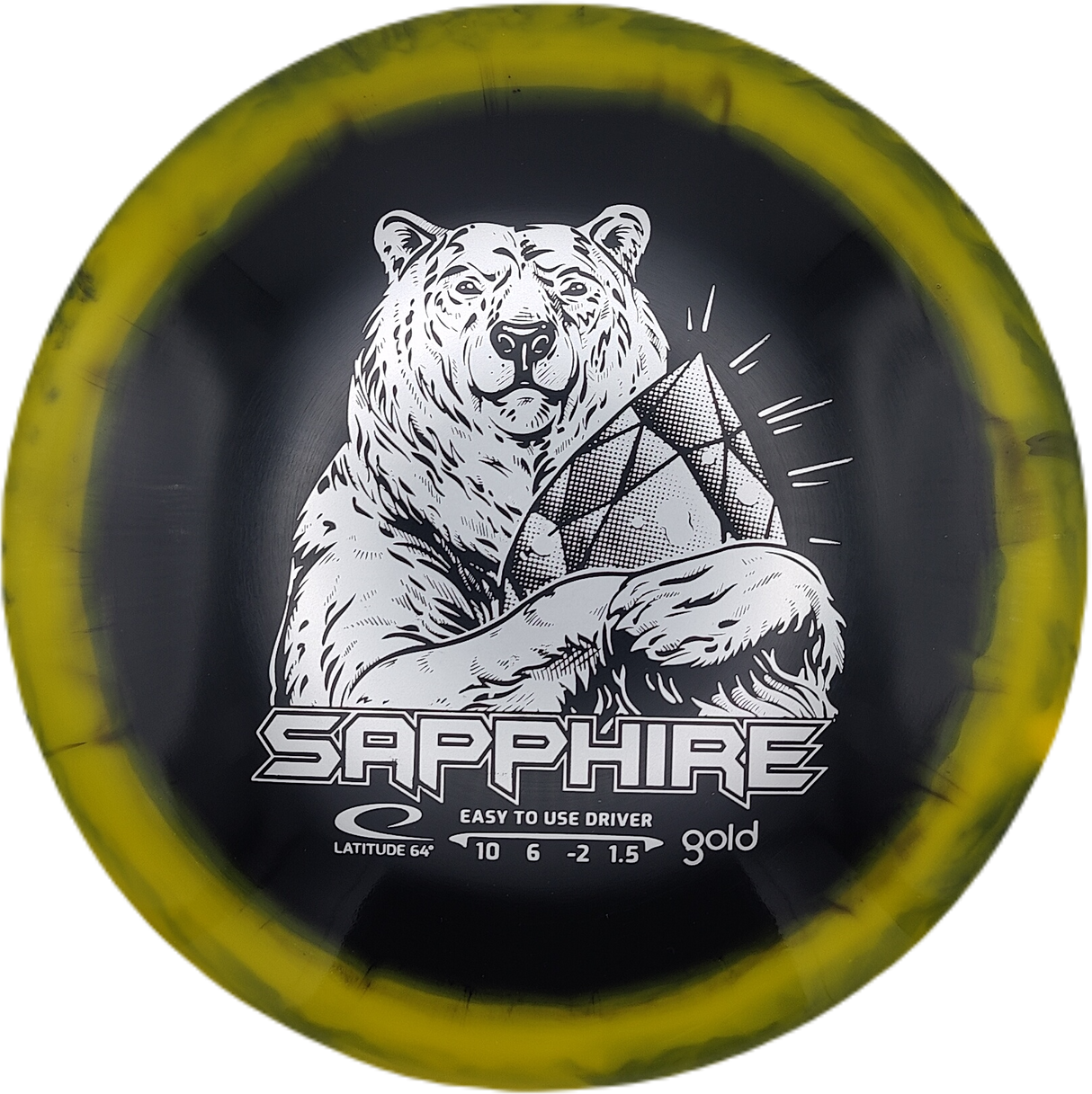 Latitude 64° Sapphire Gold Orbit Inverted Stamp