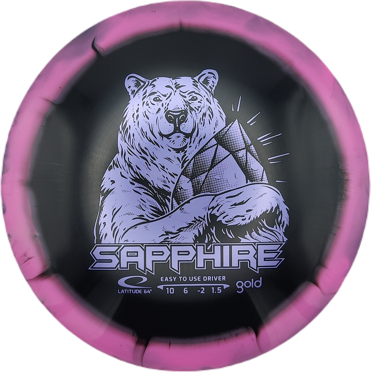 Latitude 64° Sapphire Gold Orbit Inverted Stamp