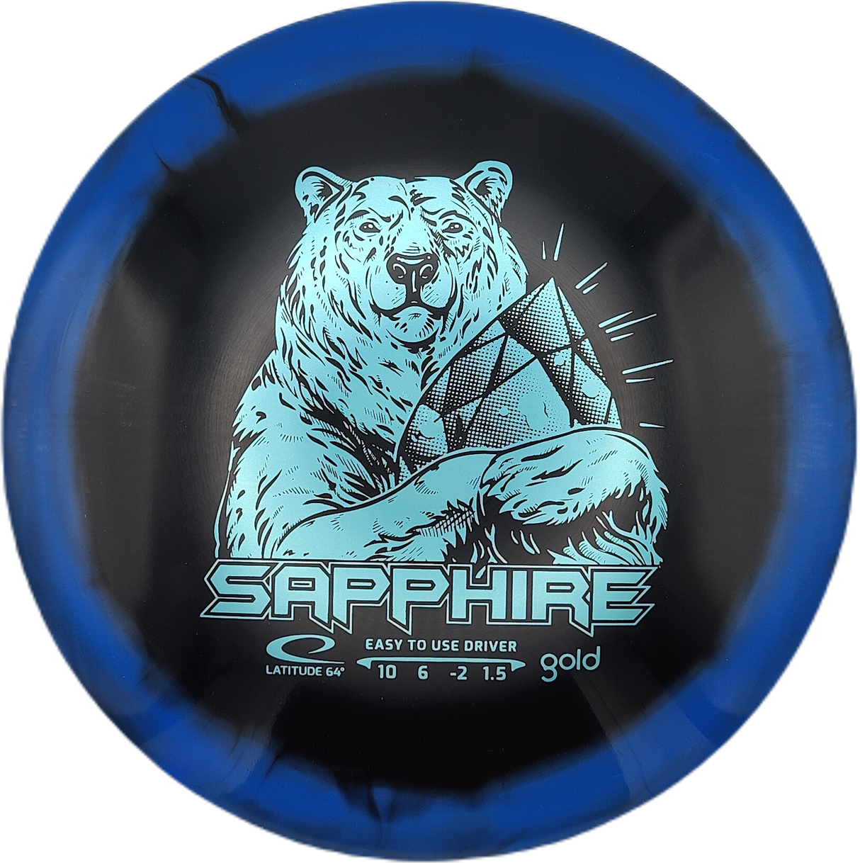Latitude 64° Sapphire Gold Orbit Inverted Stamp